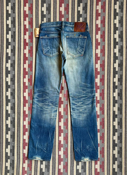 vintage japanese washed denim jeans