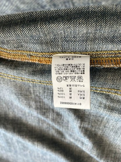 visvim 101 Blue Denim Jacket Patchwork Collar