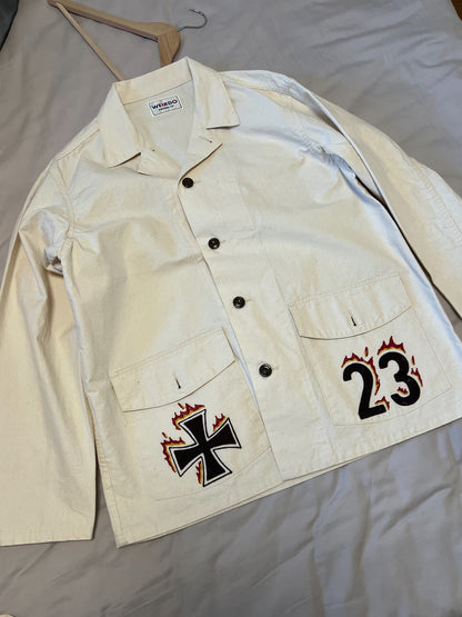 Weirdo Psycho Embroidered Print Work Jacket