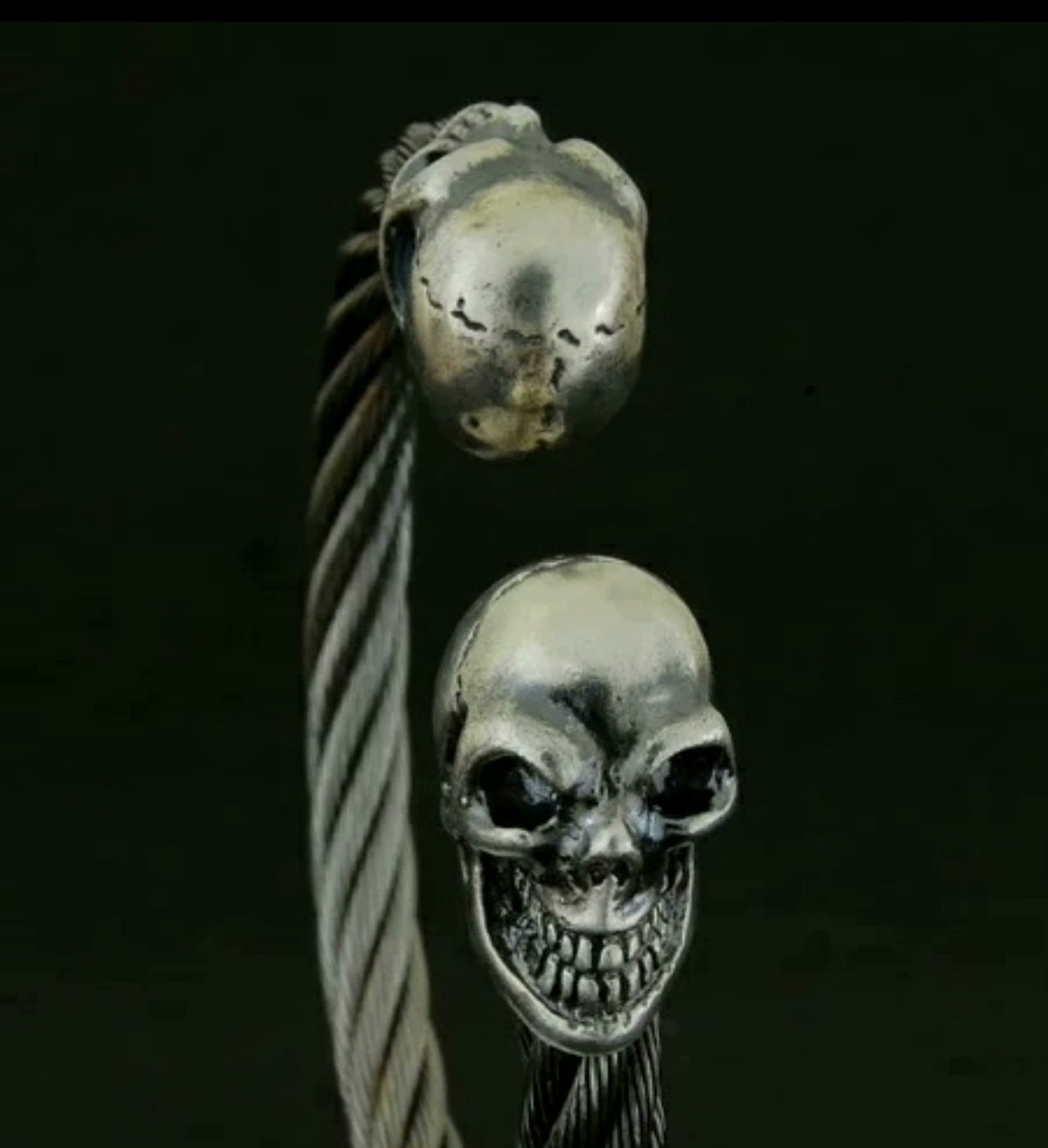 Gaboratory Skull Cable Wire Bangle