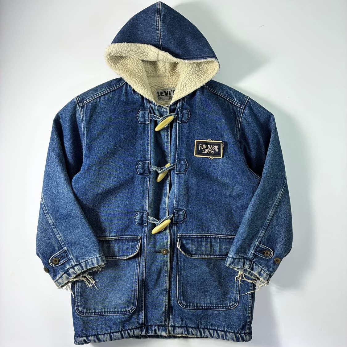 Levi's Vintage Distressed Denim Wool Coat