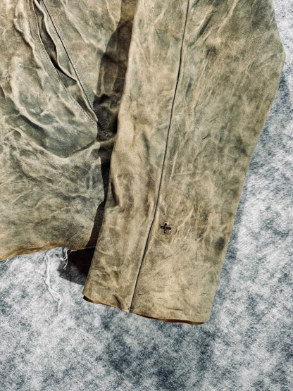 unique vintage leather jacket by maurizio amadei