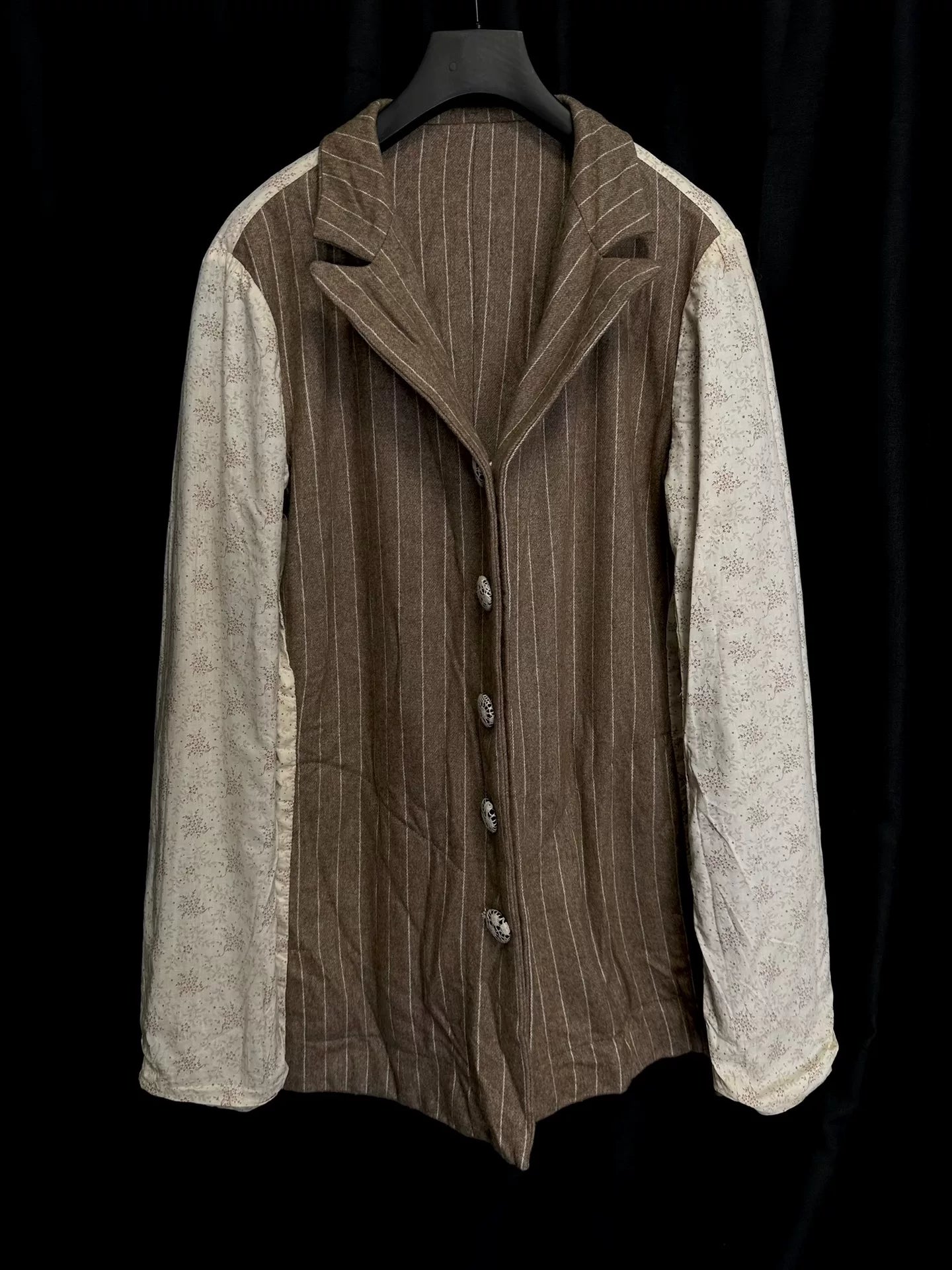 antique wool print coat by Geoffrey B SMALL