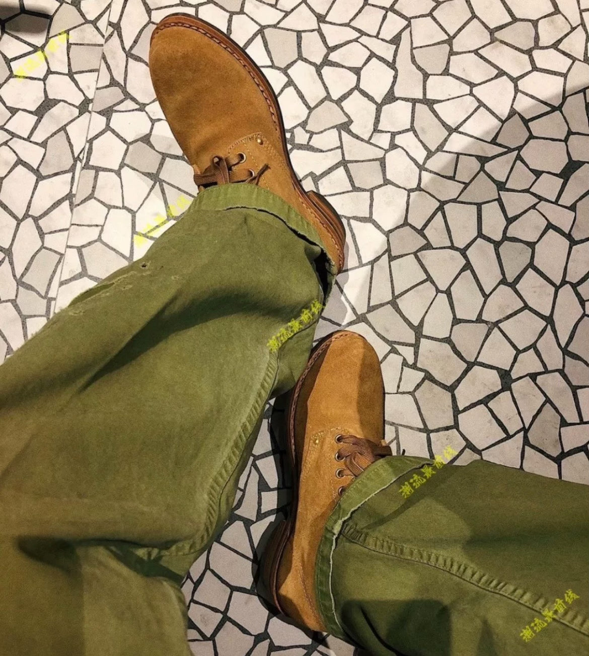visvim 20aw gifford pants in green