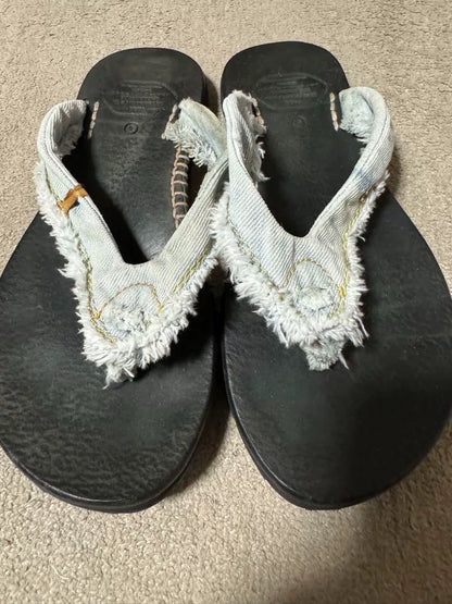 VISVIM Lama Sandal Folk Black