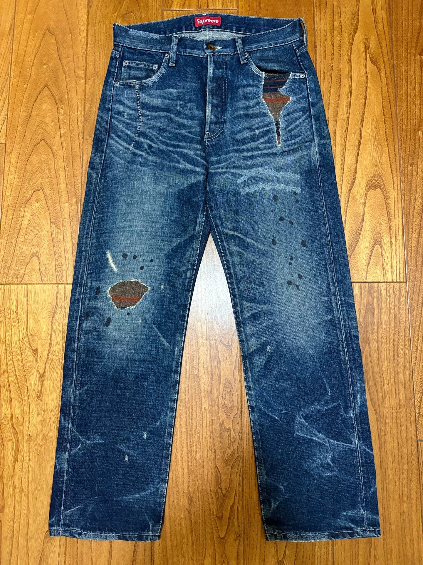 Neighborhood x Supreme Distressed Denim Pants