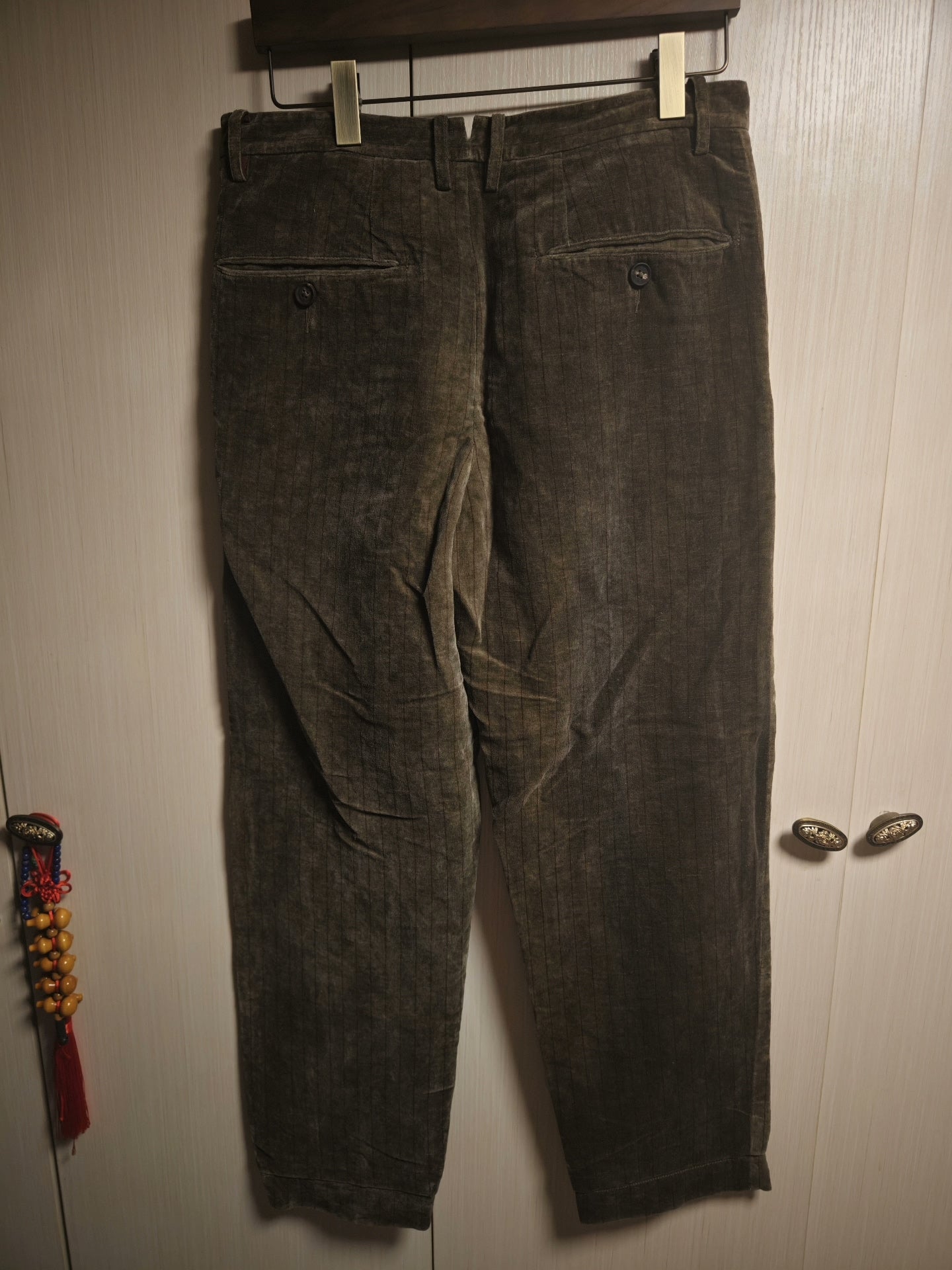 ziggy chen velvet green trousers size 48