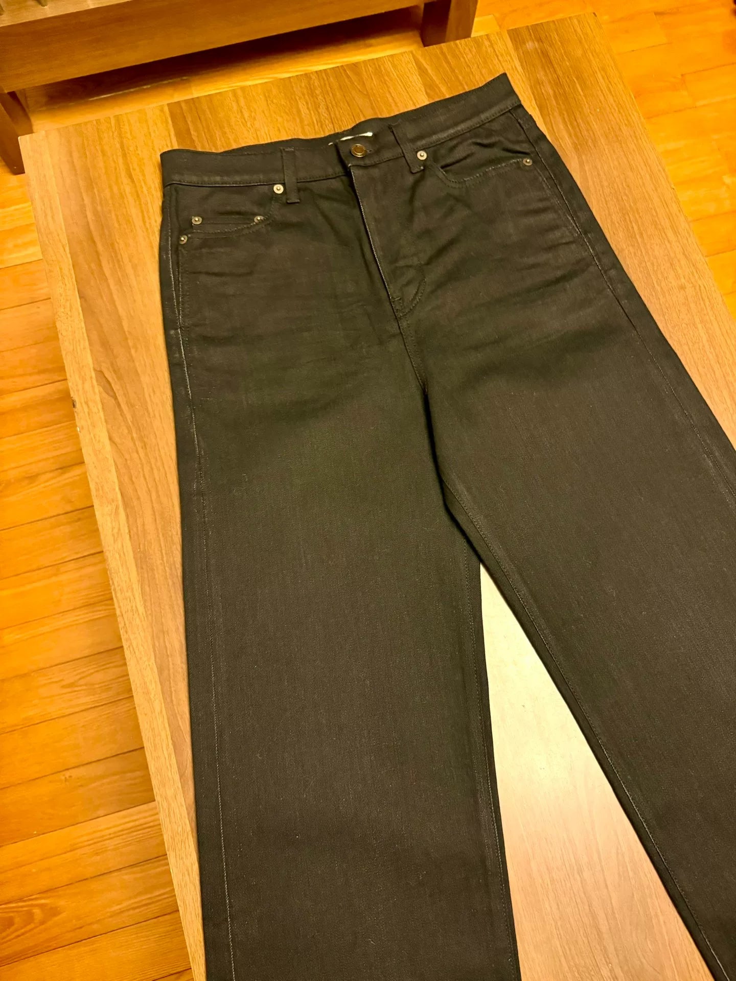 saint laurent high-waist wide-leg jeans