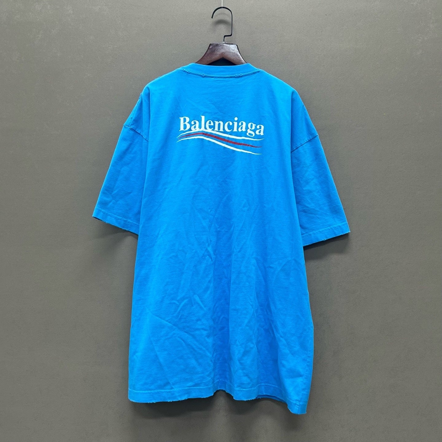 balenciaga blue wave short sleeve shirt