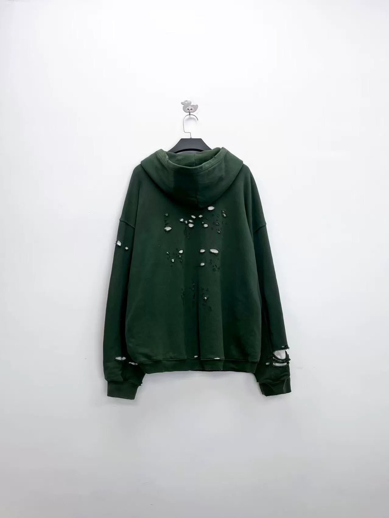 distressed balenciaga hoodie with logo