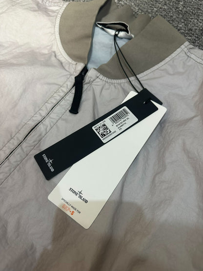 stone island 3l tc jacket in silver gray