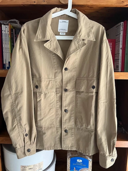 visvim domaine shirt with badges khaki