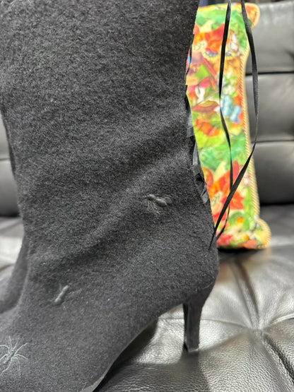 undercover guru guru embroidered insect long boots