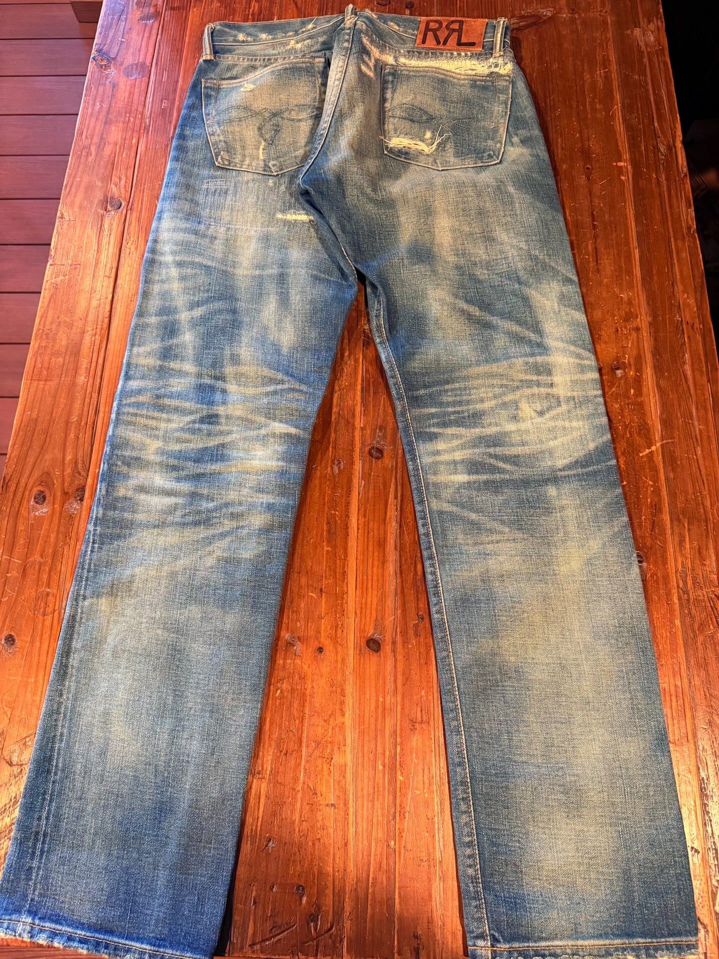 RRL Double RL 30x30 Distressed Jeans