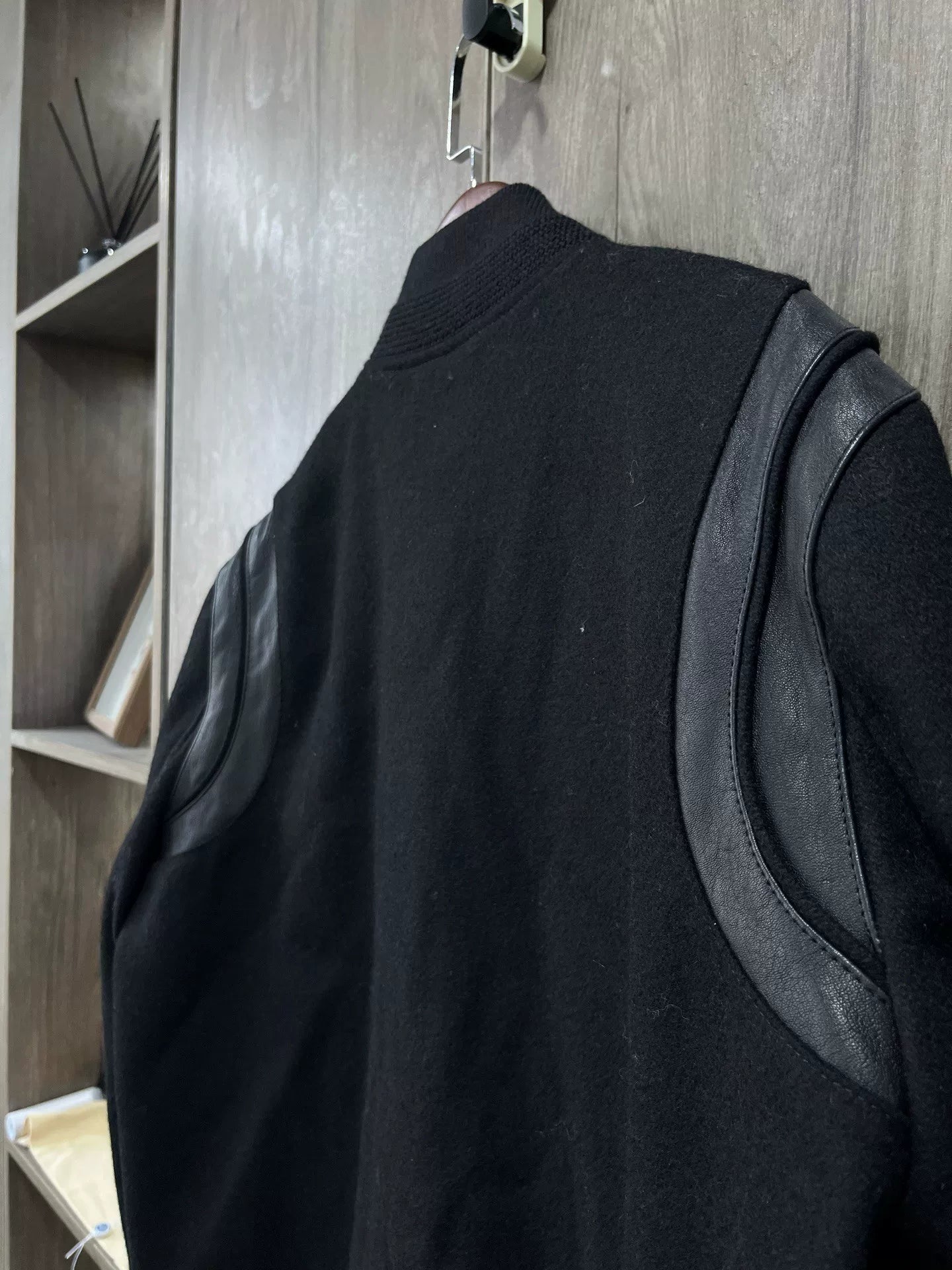Saint Laurent Black Wool Baseball Jacket