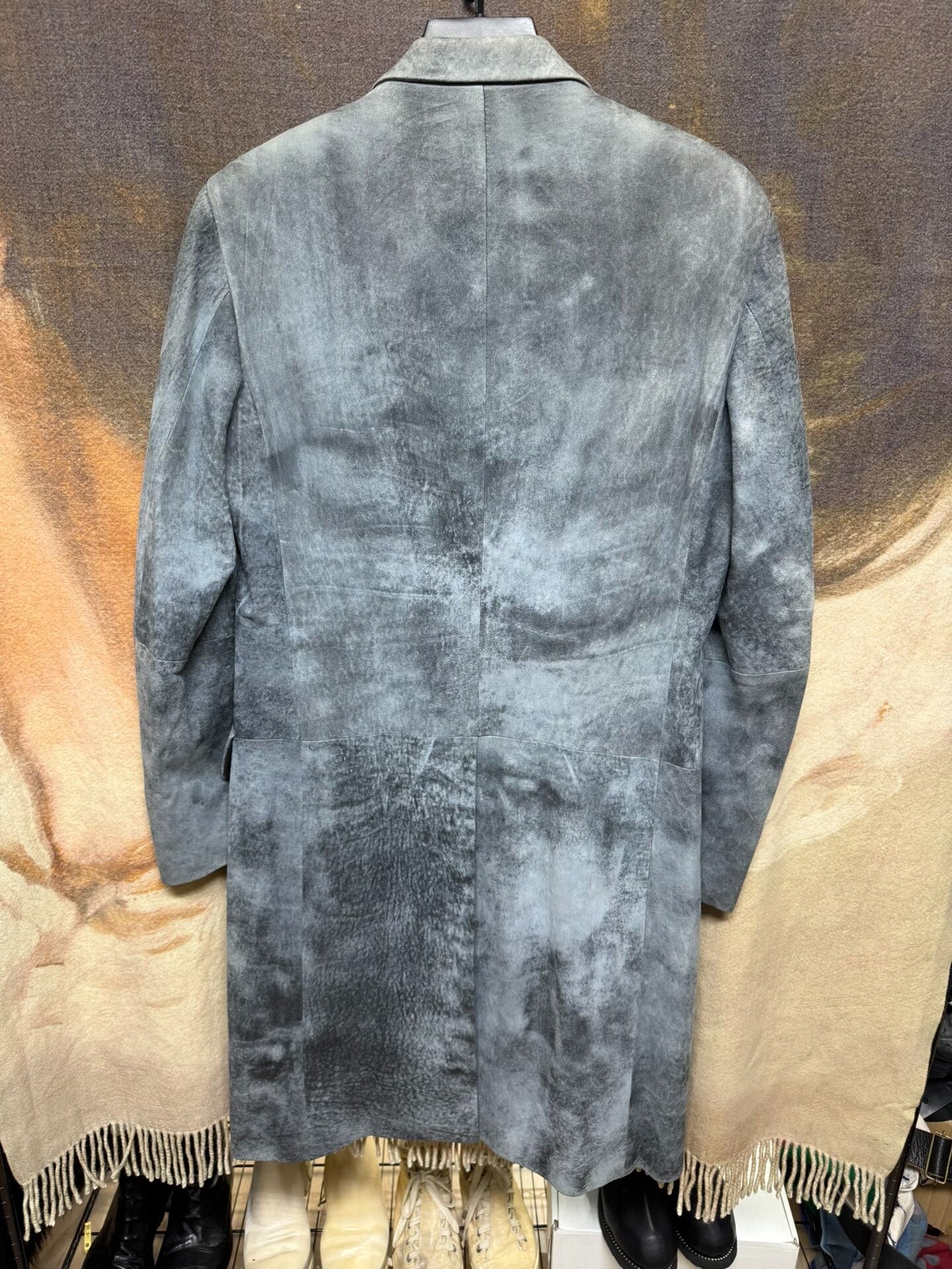 issey miyake men early frost leather coat