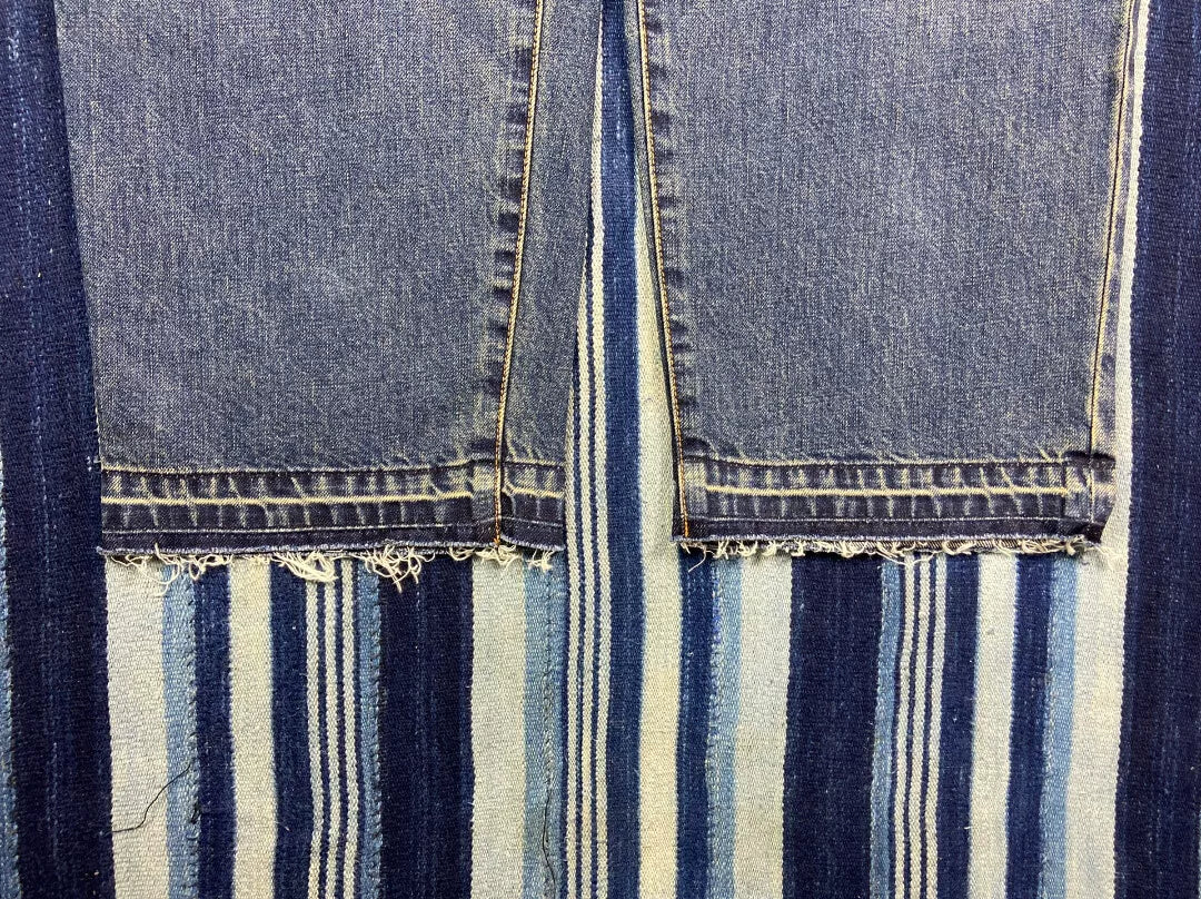 beams japan worn look denim pants