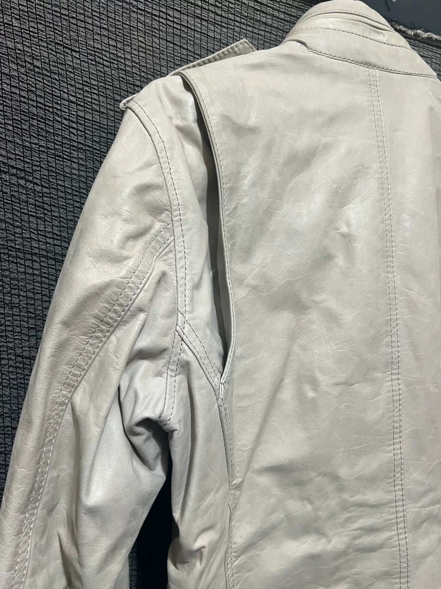 cp company vintage m65 military leather jacket