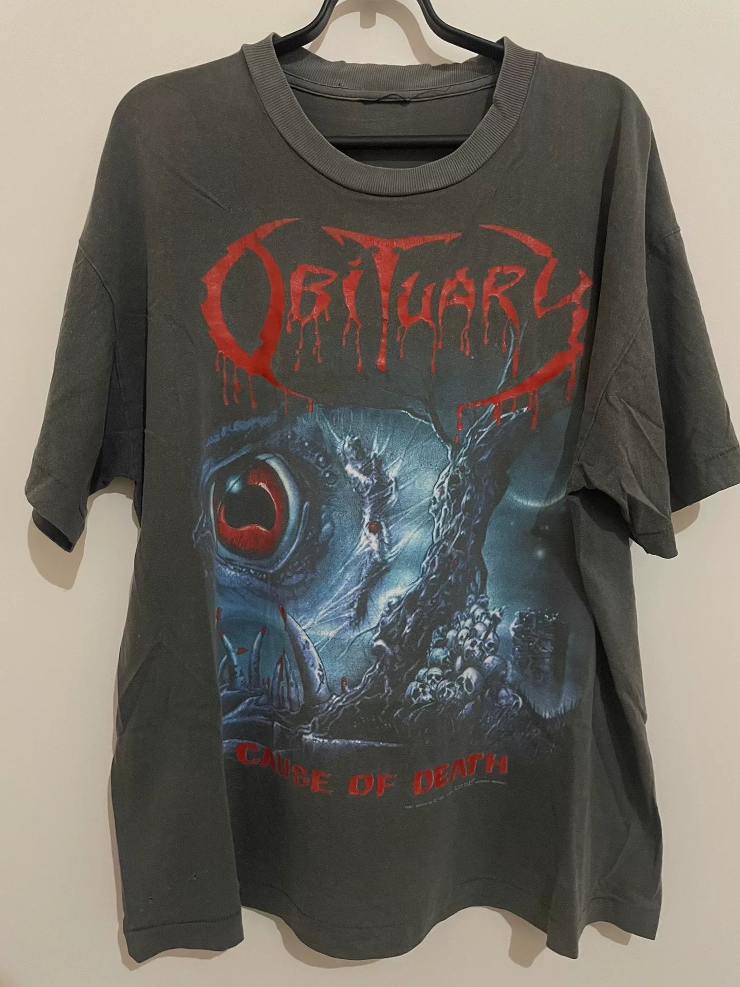 vintage obituary graphic t-shirt