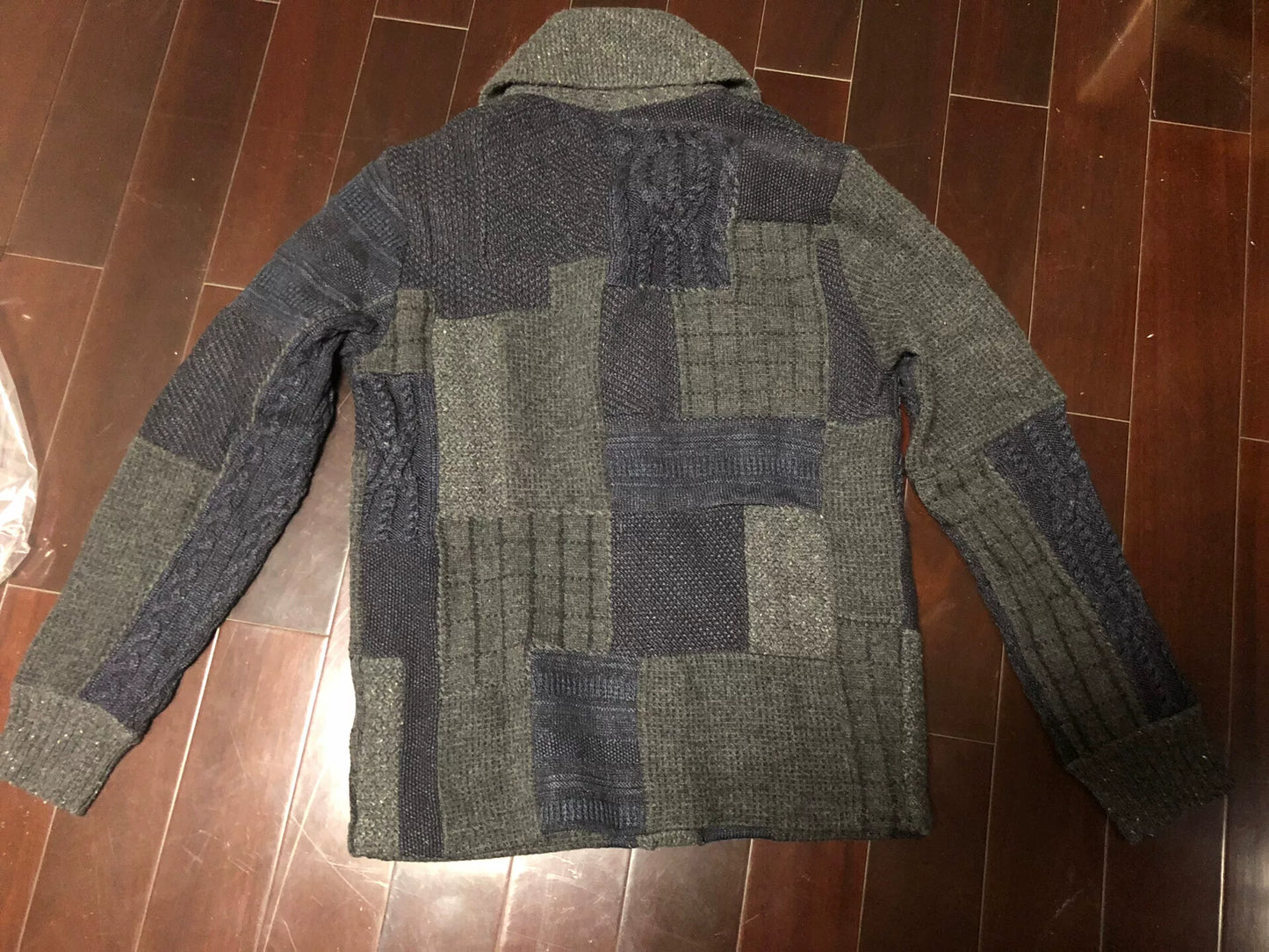 RRL work sweater with unique knit pattern