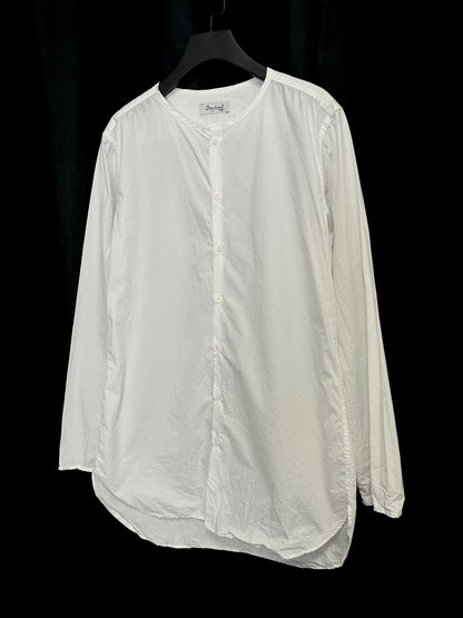 bergfabel collarless paper cotton shirt