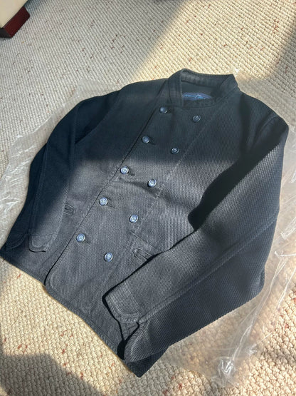 classic double-breasted jacket in navy blue