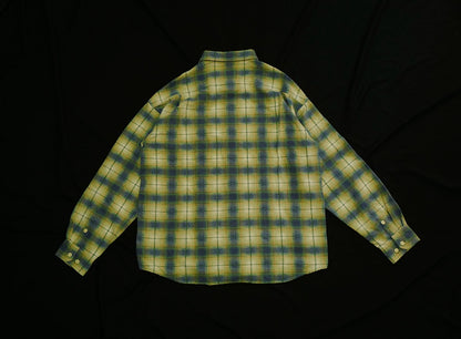 visvim pioneer khadi check long sleeve shirt