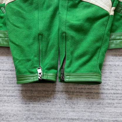 andersson bell green and white varsity jacket