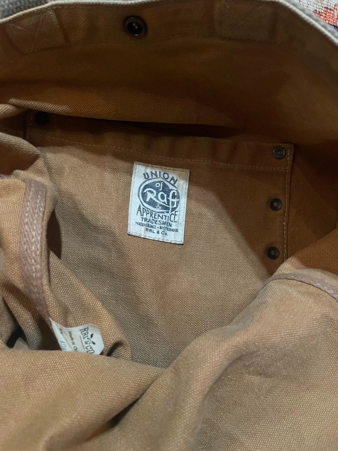 RRL Discontinued Canvas Dog Print Crossbody