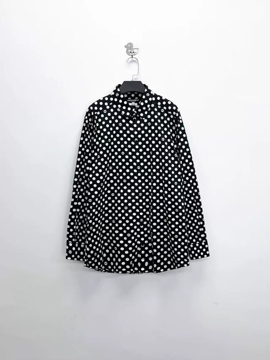 dolce&gabbana polka dot logo shirt jacket