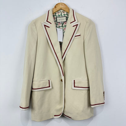 Gucci Printed Blazer with Gold Accents