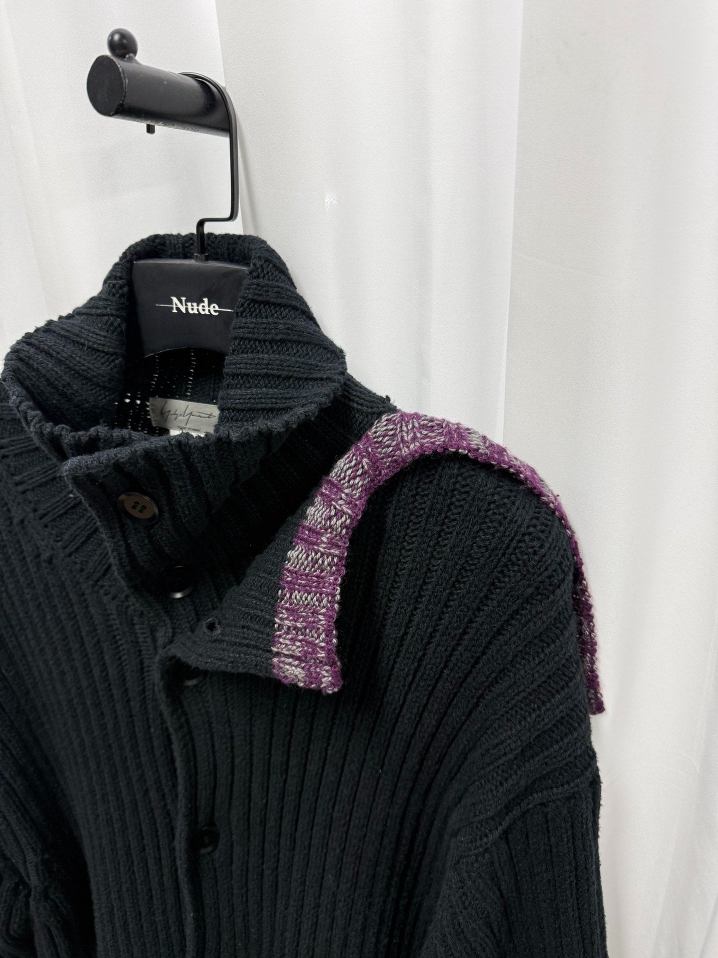 Yohji Yamamoto Pour Homme Patchwork Oversized Sweater Coat Sample