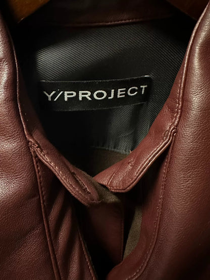 Y/project Double-layered Leather Shirt Jacket