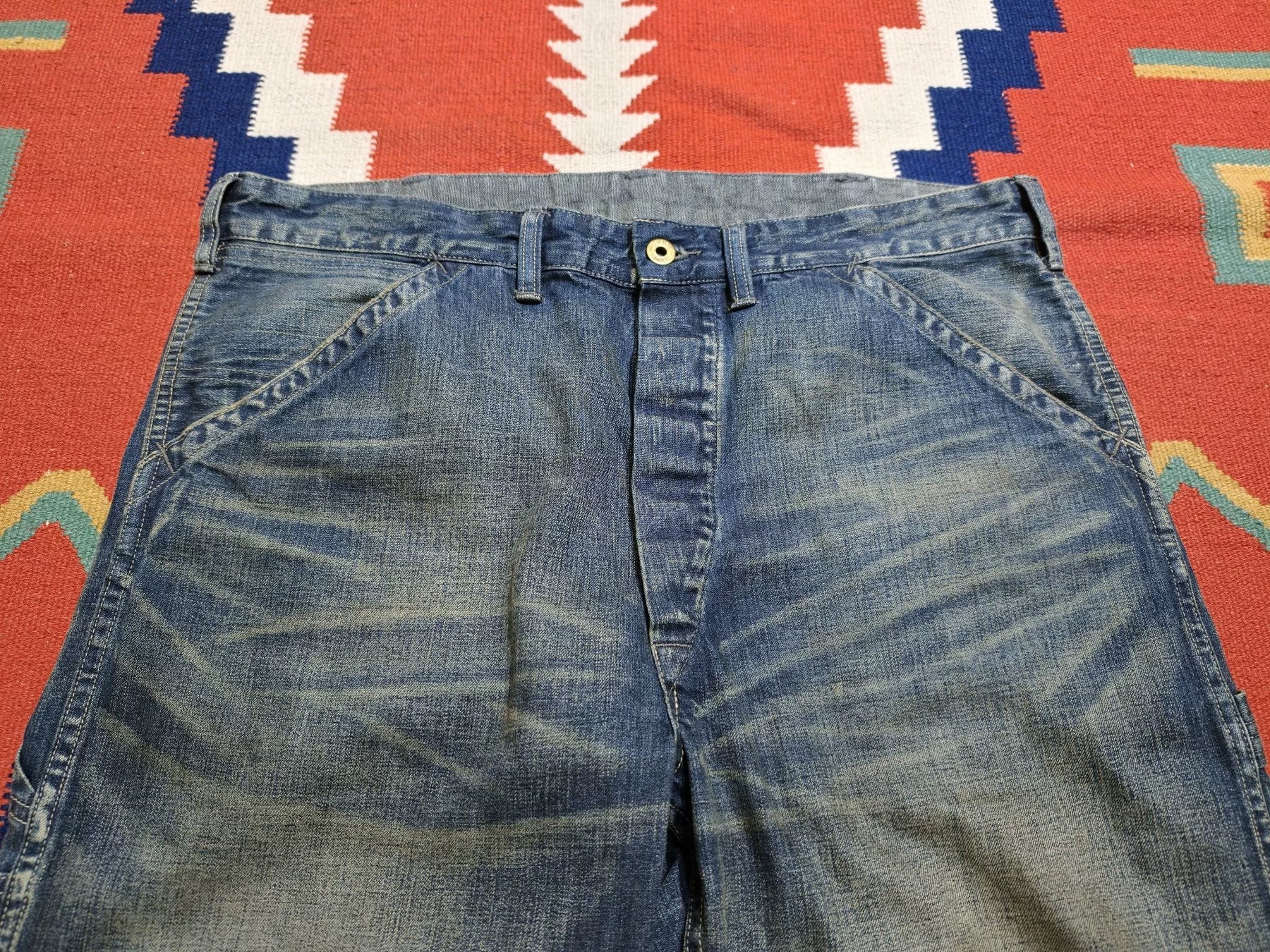 RRL Limited Yellow Mud Wash Jeans