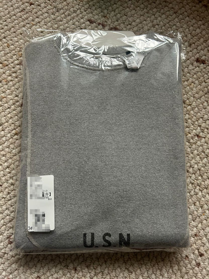 thick long sleeve tee with USN print