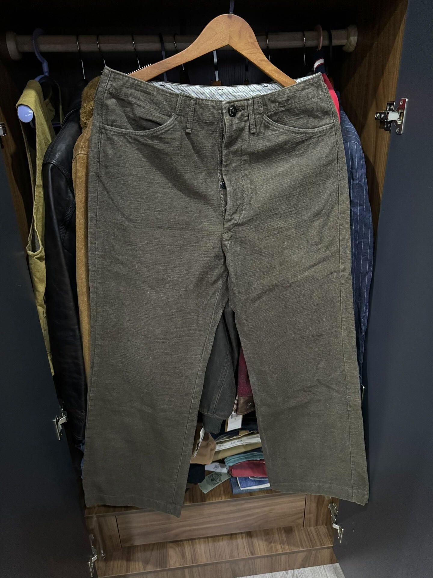kapital khaki loose work pants