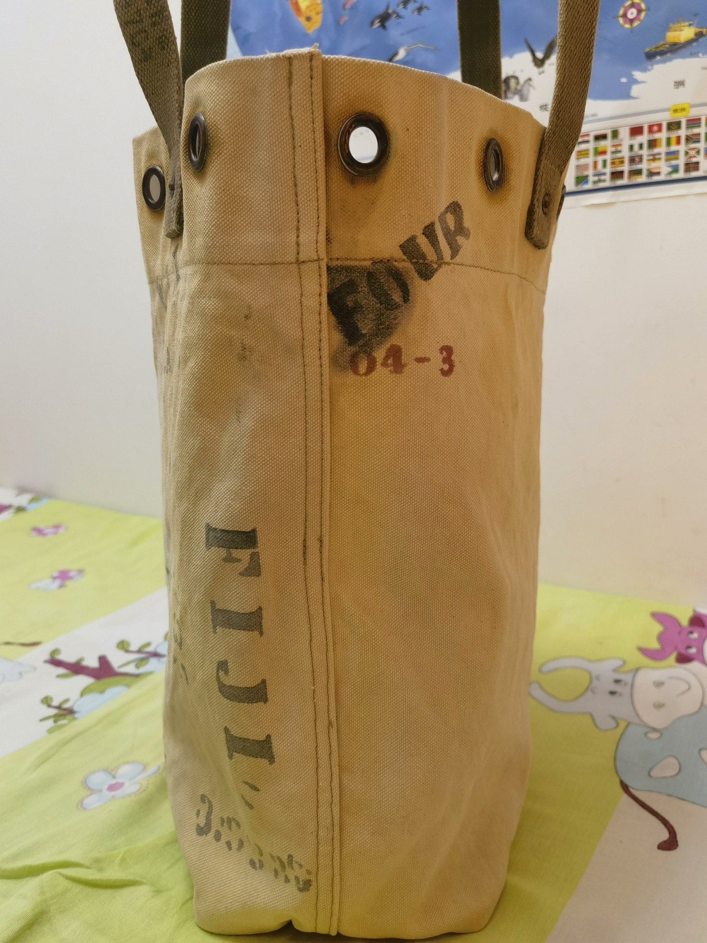 RRL Vintage WWII Nautical Canvas Tote