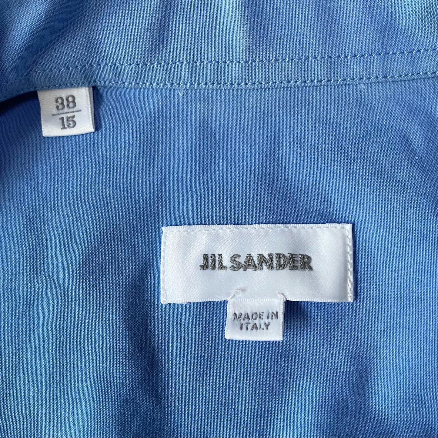 blue short sleeve utility shirt