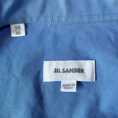 blue short sleeve utility shirt