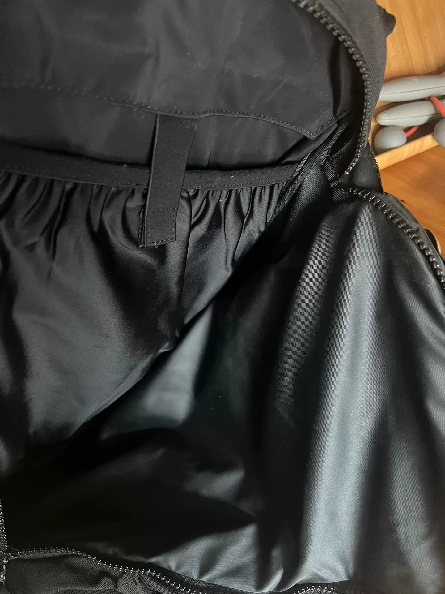 visvim 20L Black Backpack with Leather Base