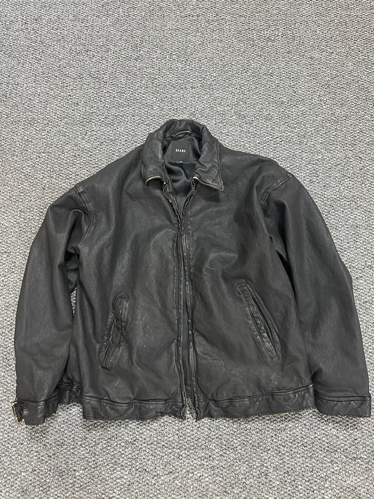 Beams Distressed Sheepskin Leather Jacket XL