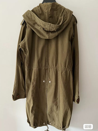 Saint Laurent 2014 Olive Green Military Coat
