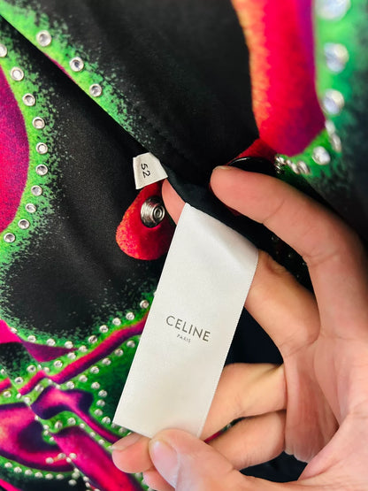 Celine Rock Crystal Love Baseball Jacket