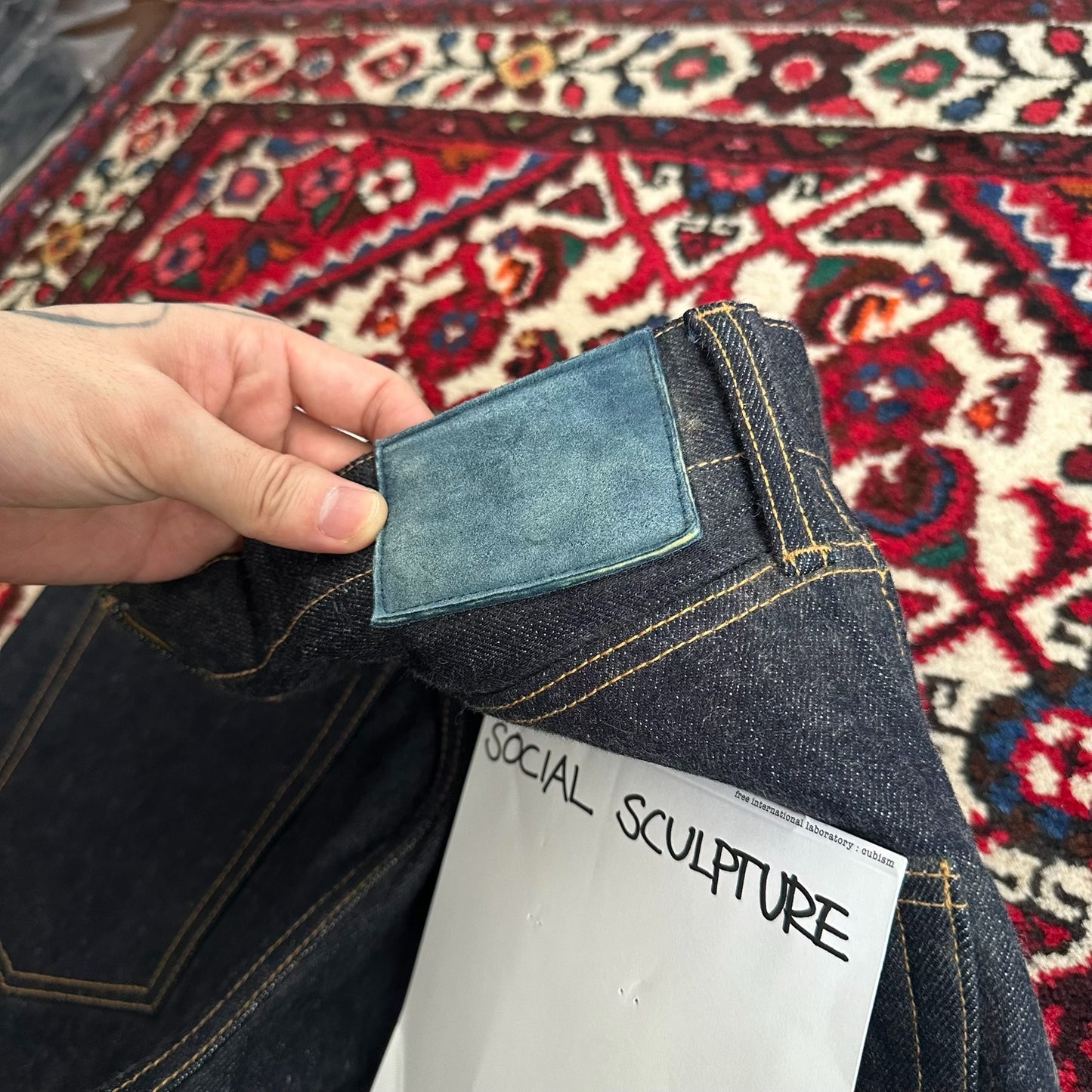visvim mud-dyed denim pants w34l30