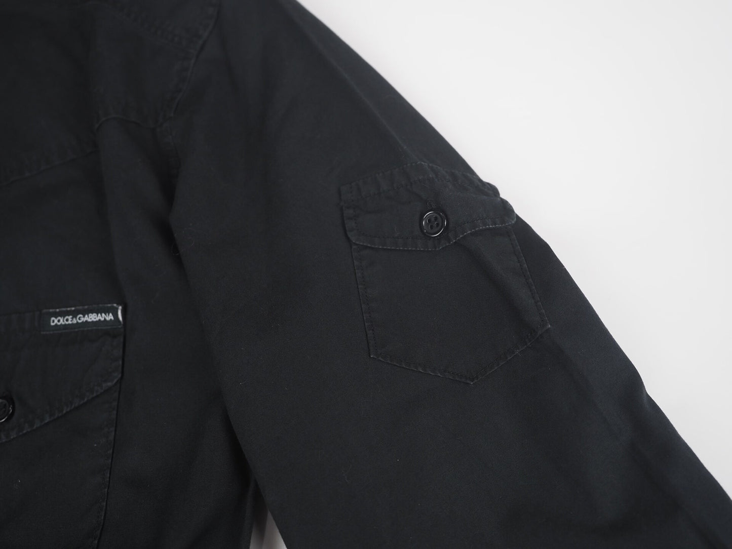 black cotton work shirt from Dolce & Gabbana