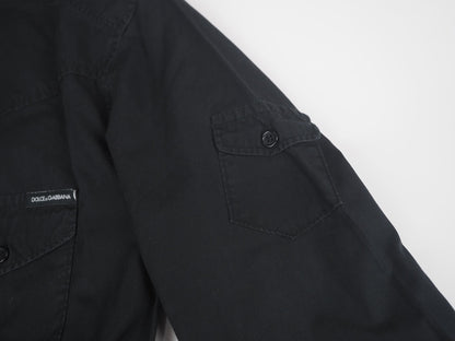 black cotton work shirt from Dolce & Gabbana