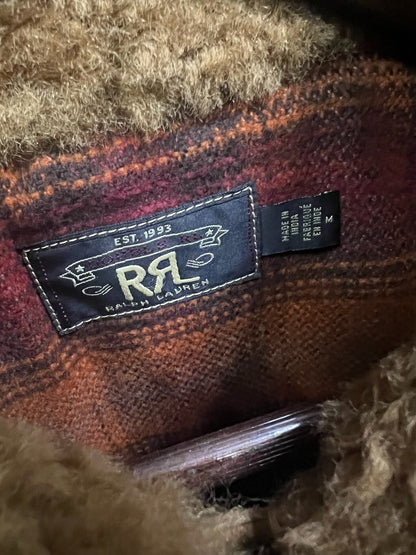 RRL Shearling Brown Jacket with Fur Collar