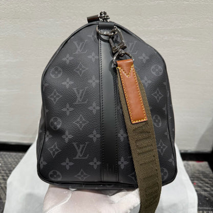 Louis Vuitton Keepall 45 Black Travel Bag