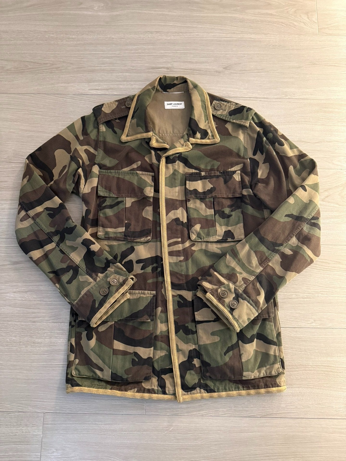 Saint Laurent Hedi Slimane Camouflage Jacket