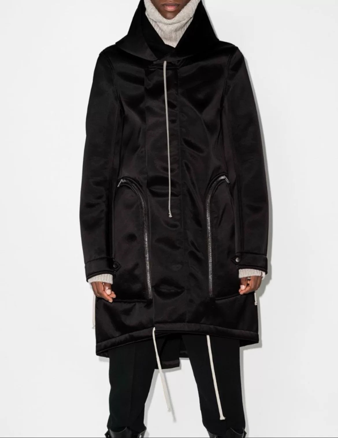 Rick Owens Hooded Long Coat